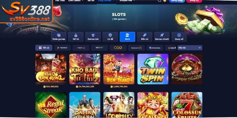 Sân chơi với nhiều tựa game hấp dẫn